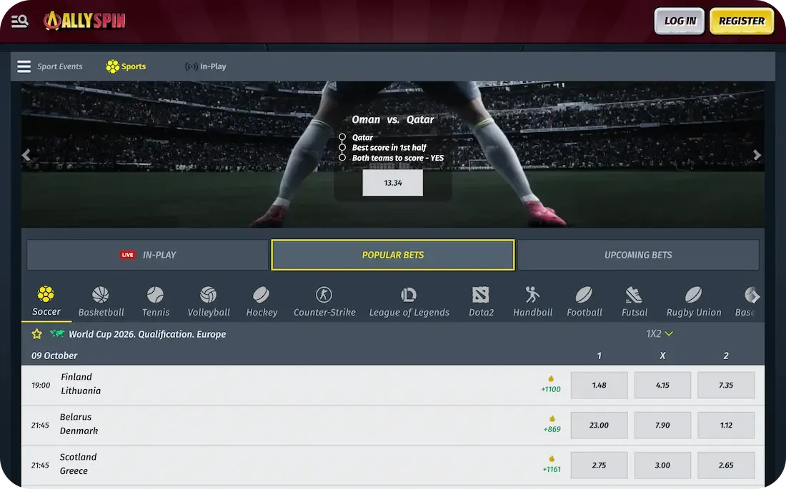 allyspin casino sport